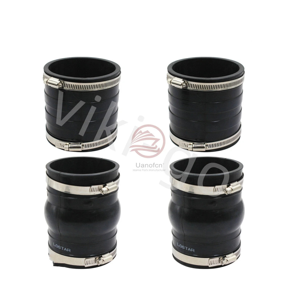 Exhaust Hose Bellows for OMC Volvo Penta 4.3/5.0/5.7L (Upper Lower Rubber)