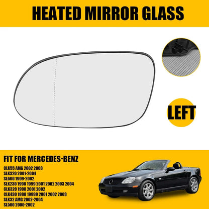 Heated Rearview Mirror Glass w/Backing for Mercedes-Benz CLK320 CLK430 (H)