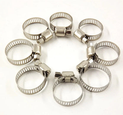 50pcs Adjustable Stainless Steel Drive Hose Clamps for Fuel Line (Universal)