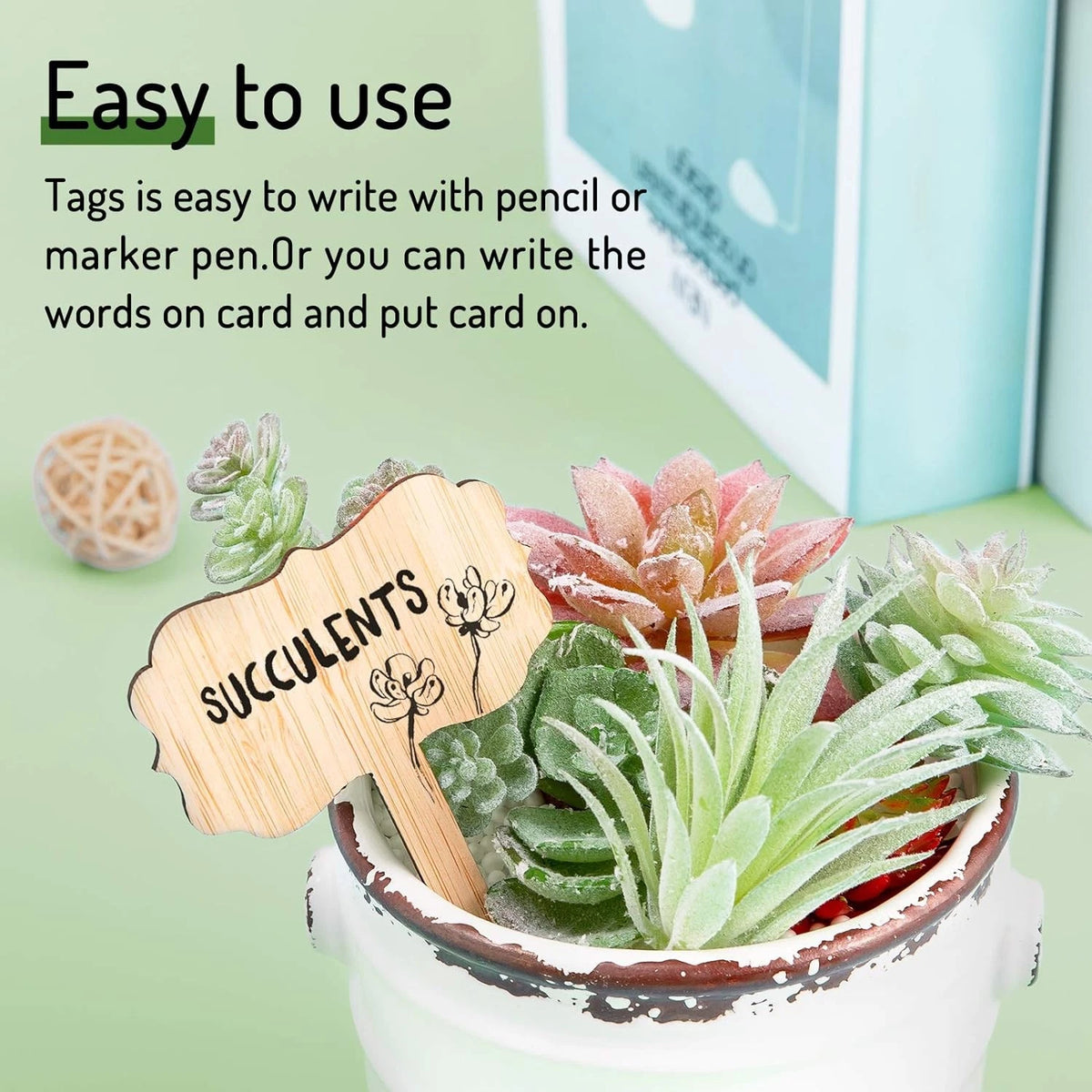 60Pcs Bamboo Plant Labels for Gardening (No Specific Part Numbers)