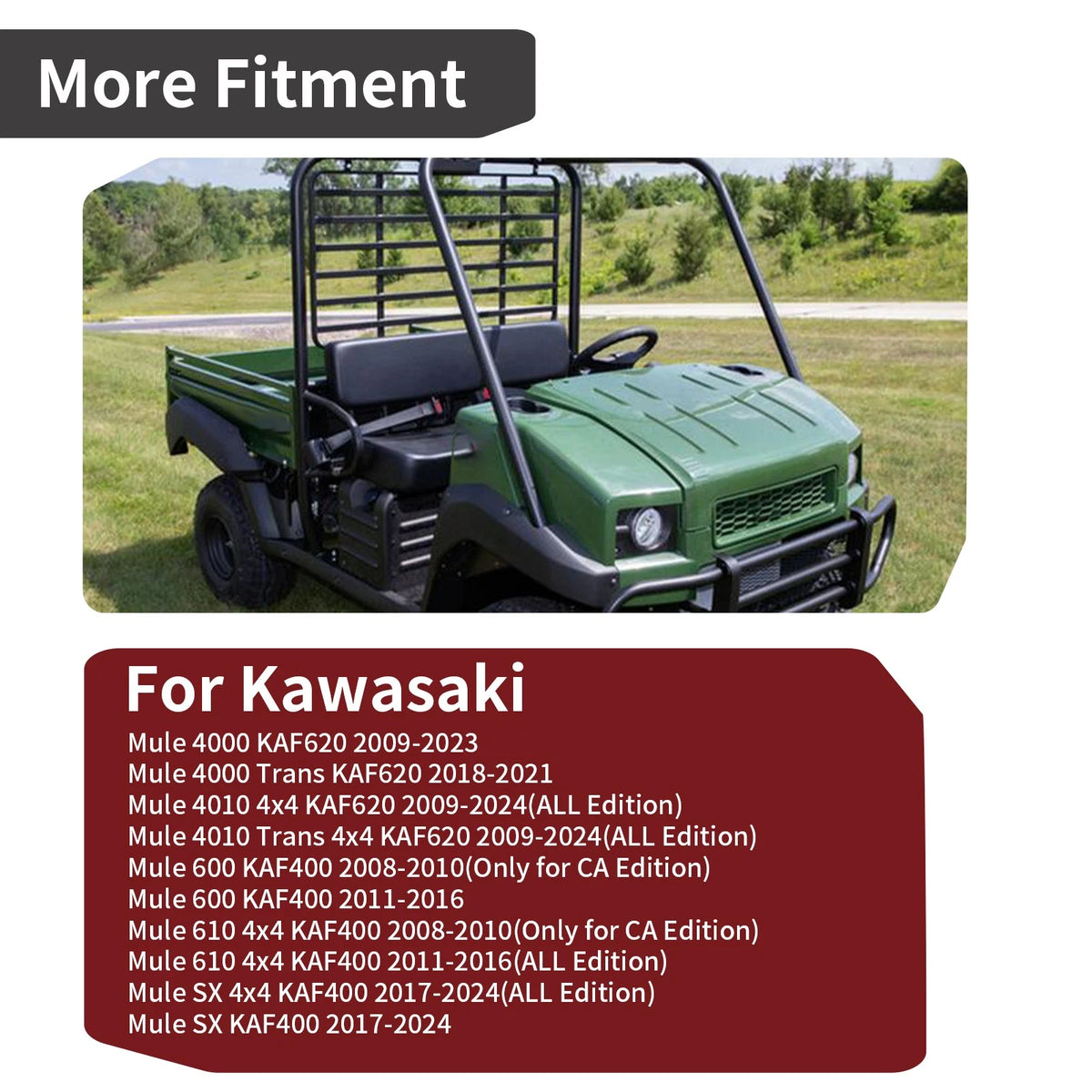 Fuel Tank Cap for Kawasaki Mule 4000 Trans (2018–2021) 51048-0026