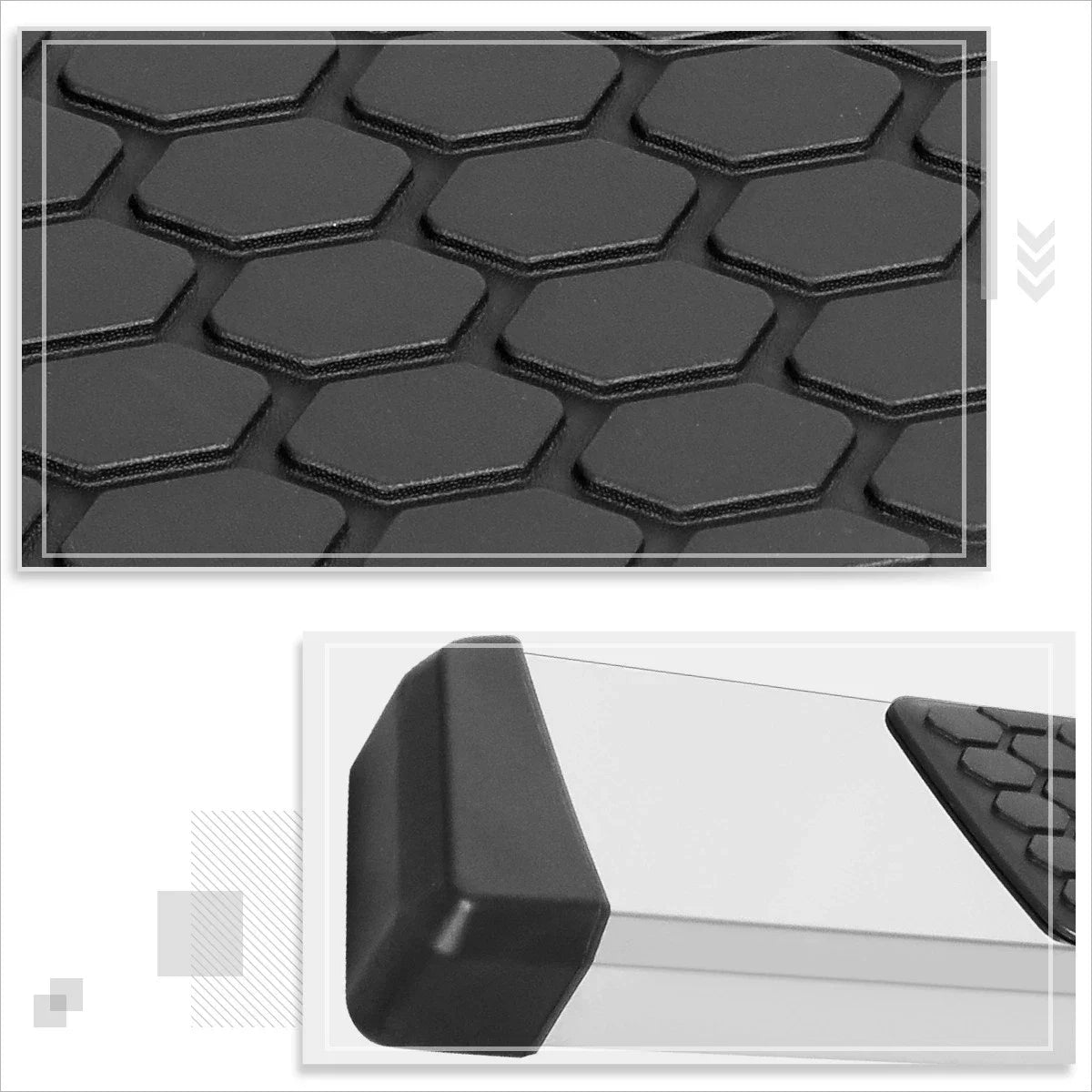 Set of 2 Honeycomb Step Running Boards for Ford F150-F350 Super Crew Cab (2015–2024)