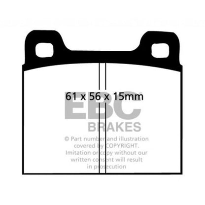 EBC Redstuff Rear Brake Pads for Volvo 850 (1993–1997) TLX-ebcDP3104C-CL360A103