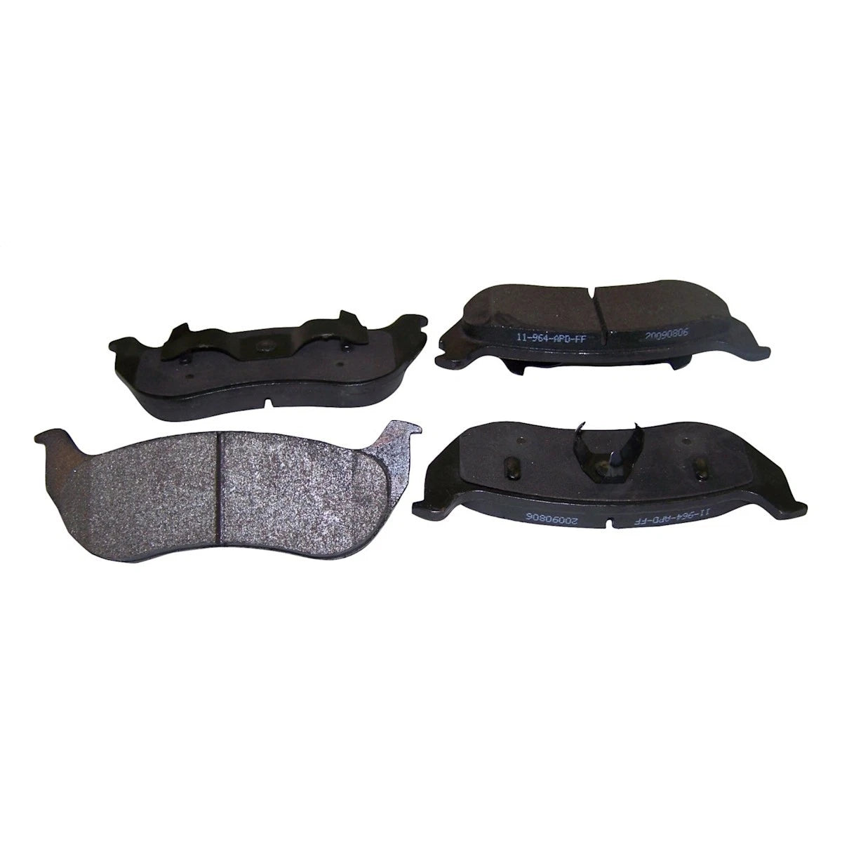 2X Brake Pad Set Rear for Jeep Wrangler (2003–2006) 5093511TI