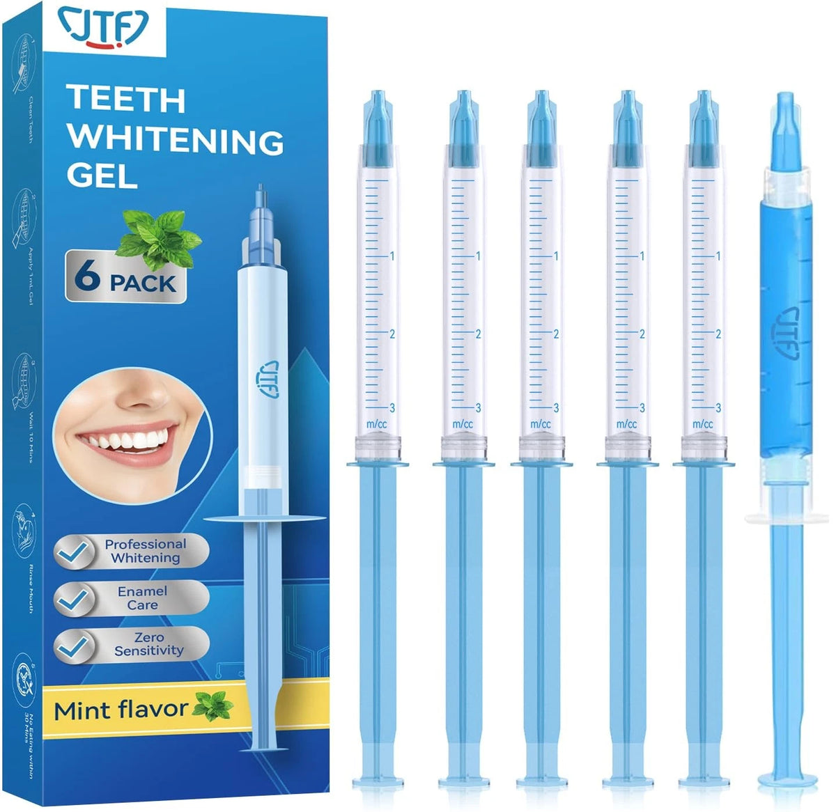 Teeth Whitening Gel Kit 35% Carbamide for Universal Use (Pack of 6)