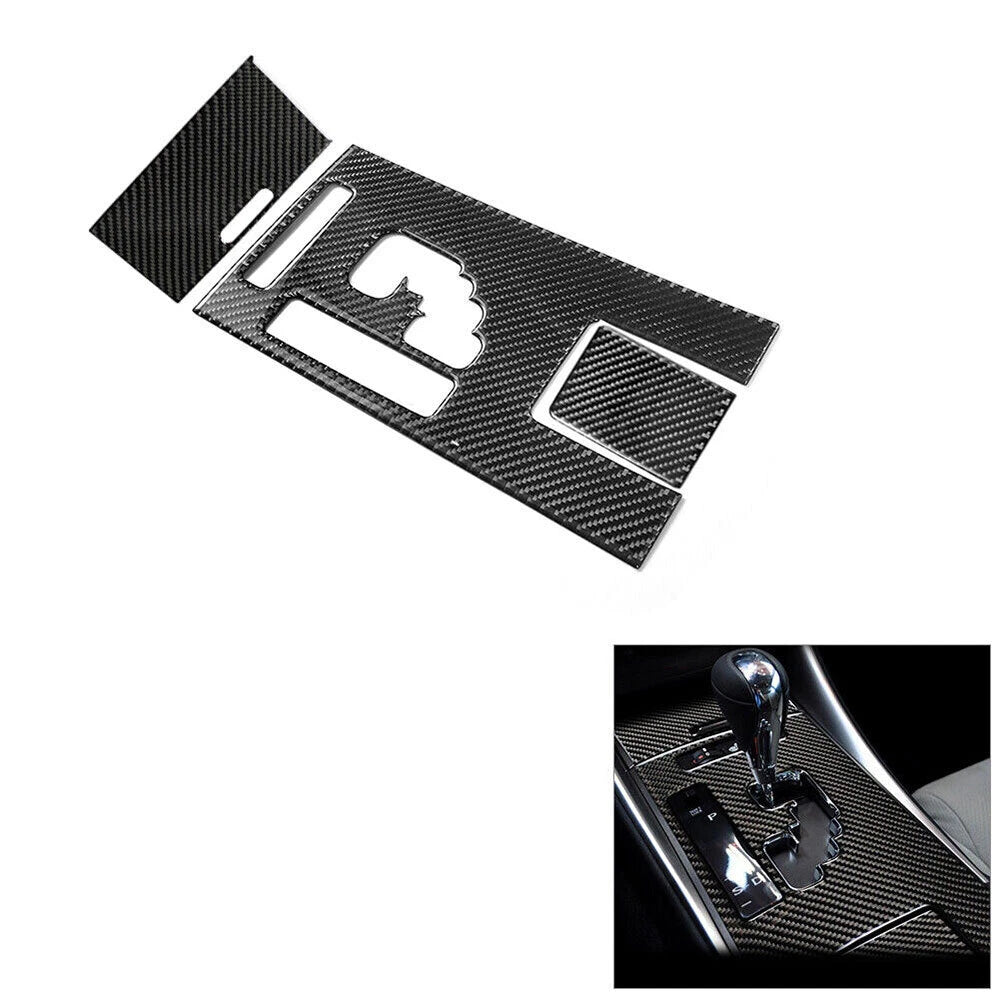 3Pcs Carbon Fiber Gear Shift Panel Cover Trim for Lexus IS250 IS350 (2006–2012)