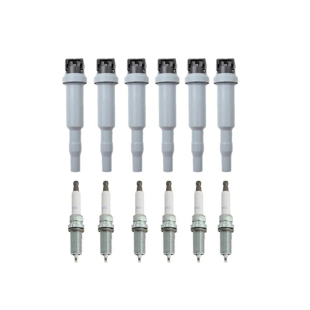 Set of 6 Ignition Coils & 6 NGK Laser Iridium Spark Plugs for BMW 325i (2006–2013)