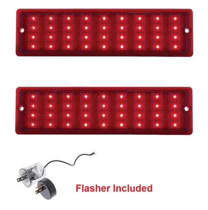 LED Tail Lights w Flasher Pair Replacement for 1968-1969 Chevy Nova