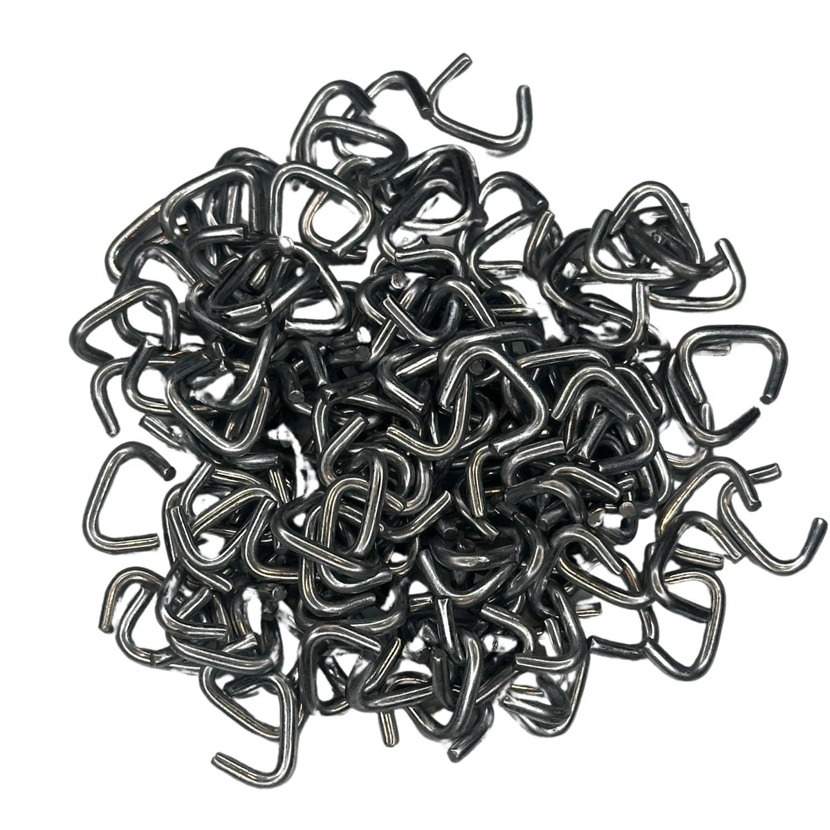 3/8 in Galvanized Steel Hog Rings for Rabbit Cages, Traps, Fencing
