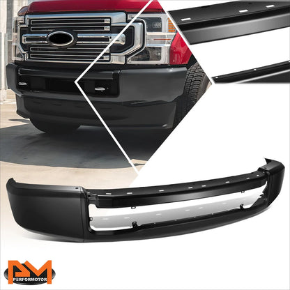 Front Bumper Face Bar for Ford F250 F350 SD SRW (2020–2022) w/o Fog Light Holes Black