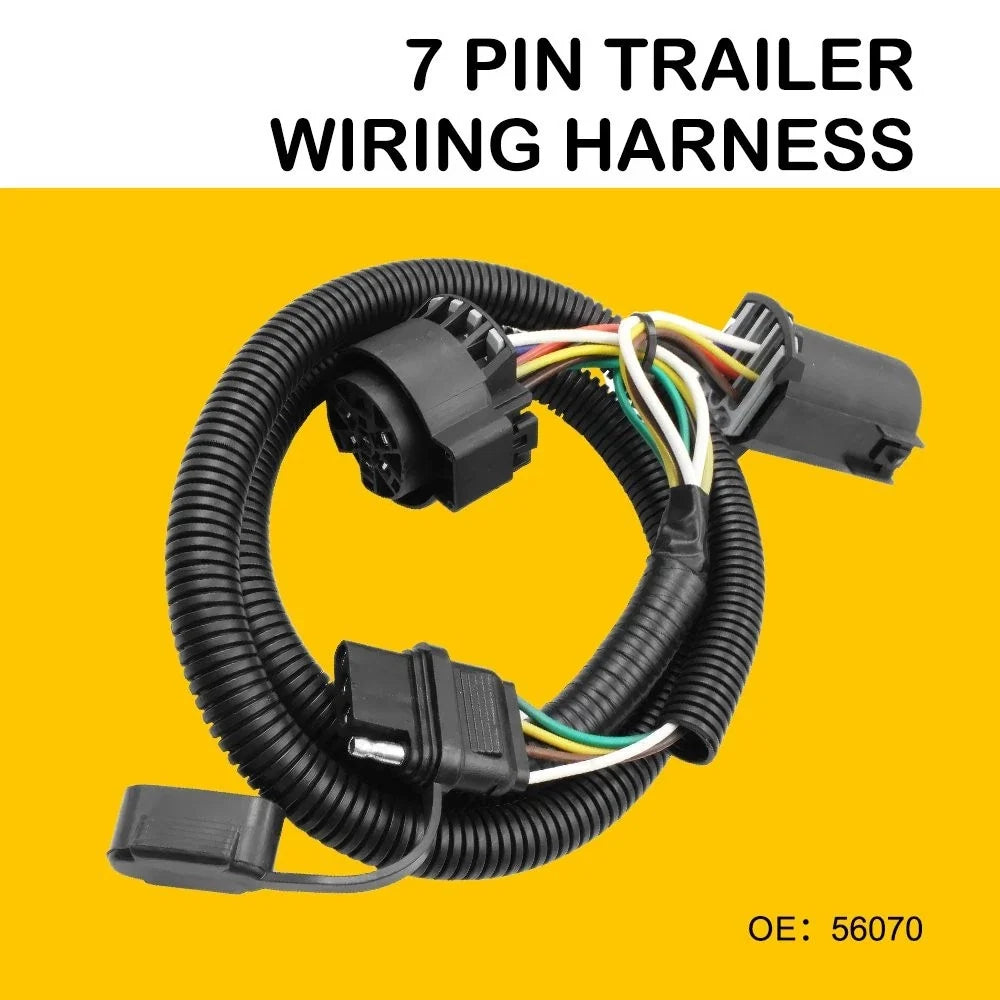 7 Pin Trailer Wiring Harness Connector for Truck Bed RV