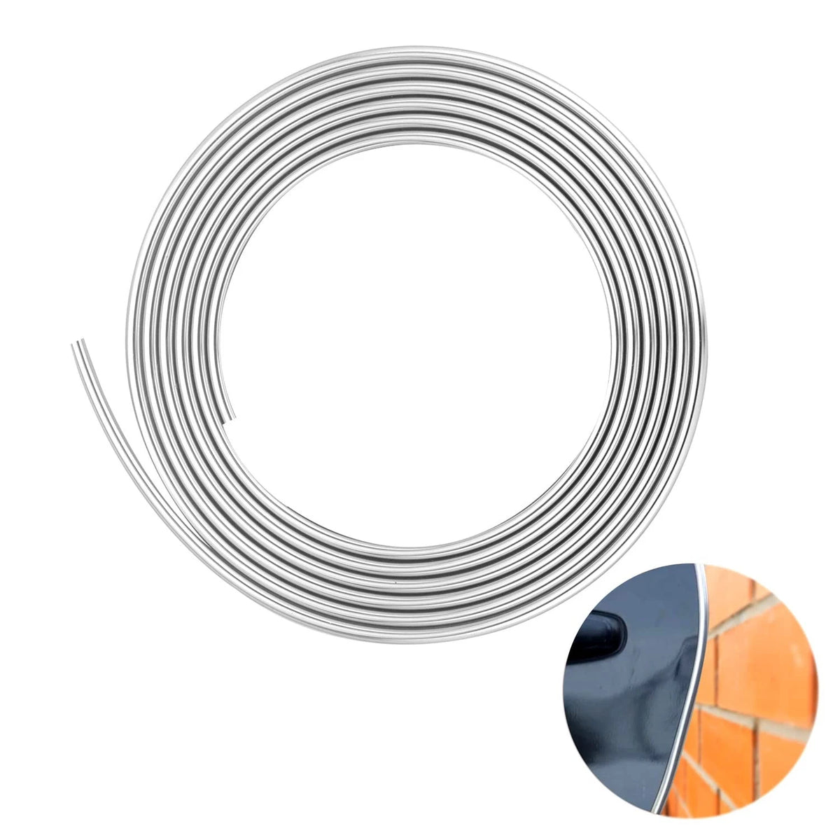 Set of 4 Car Door Edge Guards Chrome Silver Universal U Shape 16FT