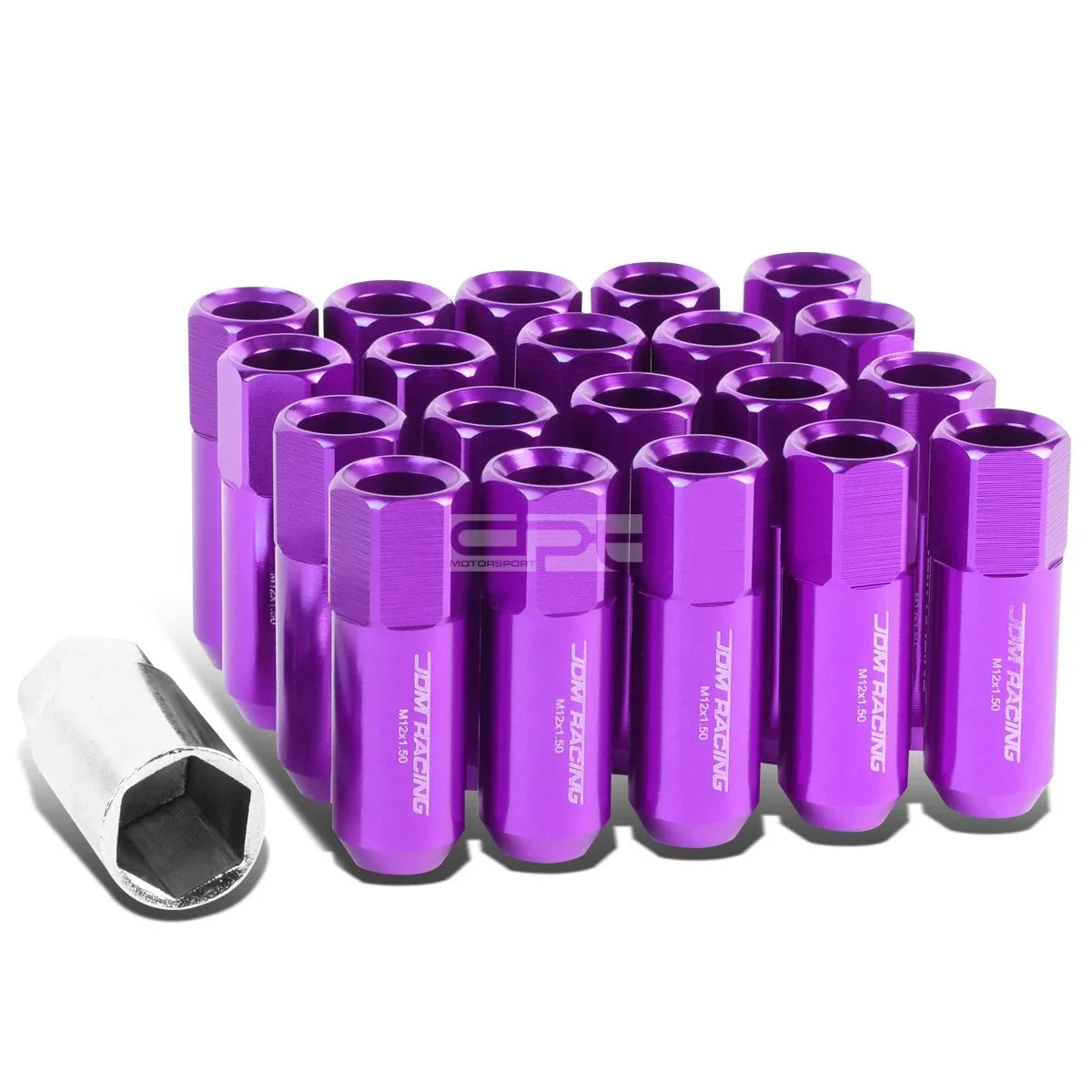 Set of 20 Anodized Purple Wheel Lug Nuts + Adapter Key for IS250 IS350 GS460