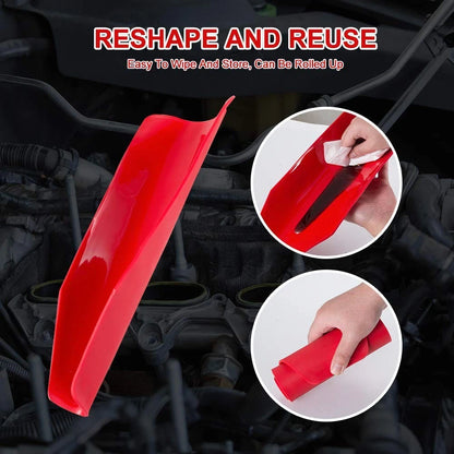 Flexible Oil Drain Funnel for Portable Spill Free Use (14.6 x 6.7 In)