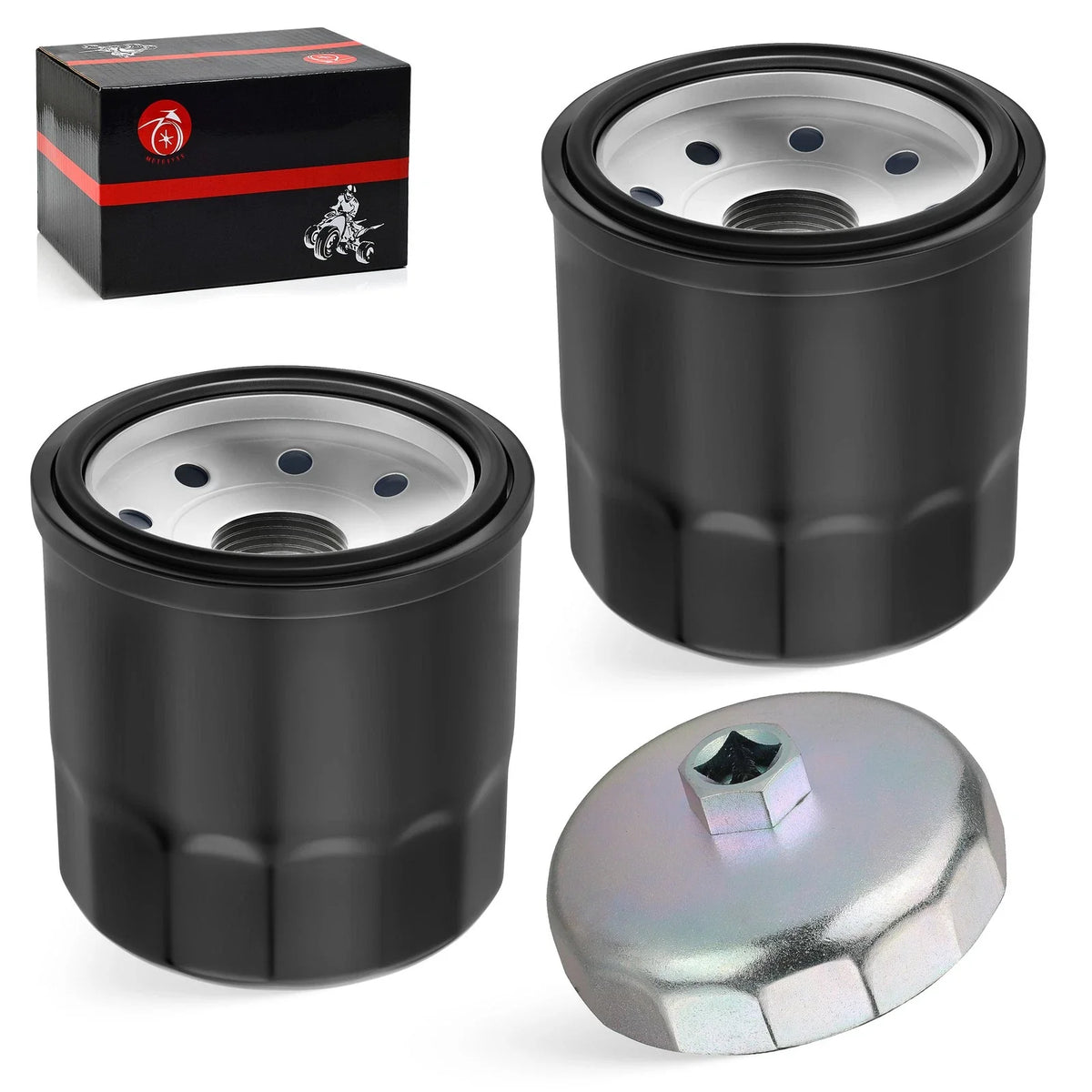 2 x Oil Filter w/ Wrench for Kawasaki Ninja ZX1200 ZX1400
