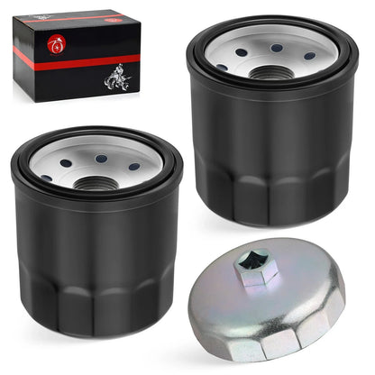 2 x Oil Filter w/ Wrench for Kawasaki Ninja ZX1200 ZX1400