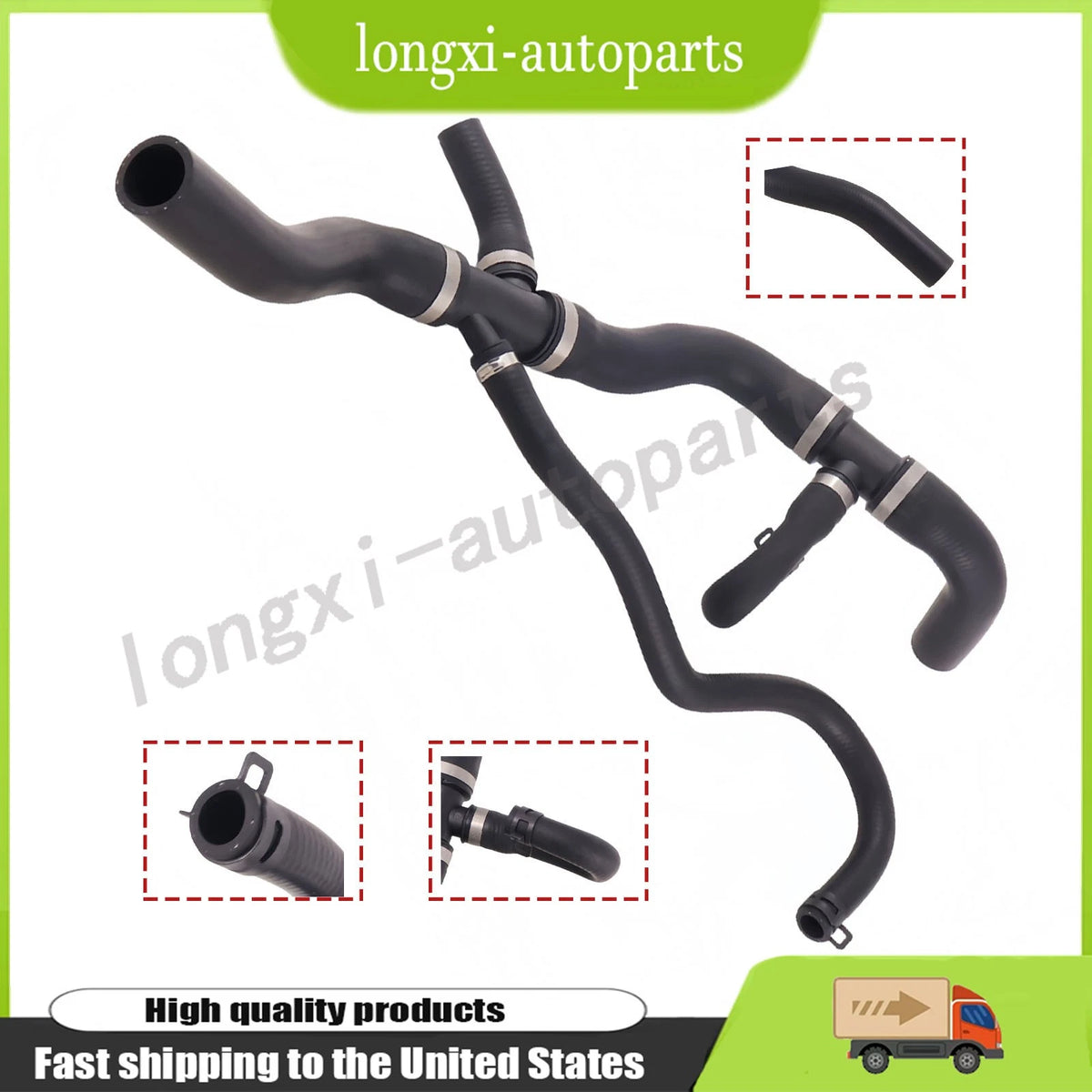 Upper Radiator Coolant Hose for Volvo C30 C70 S40 V50 (2006–2013) 30650750
