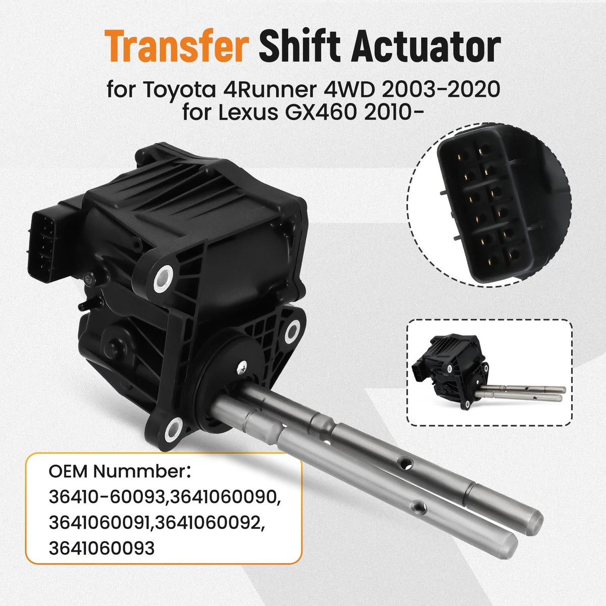 Transfer Shift Actuator Assembly 3641060093 for Toyota 4Runner 4WD (2003–2020)
