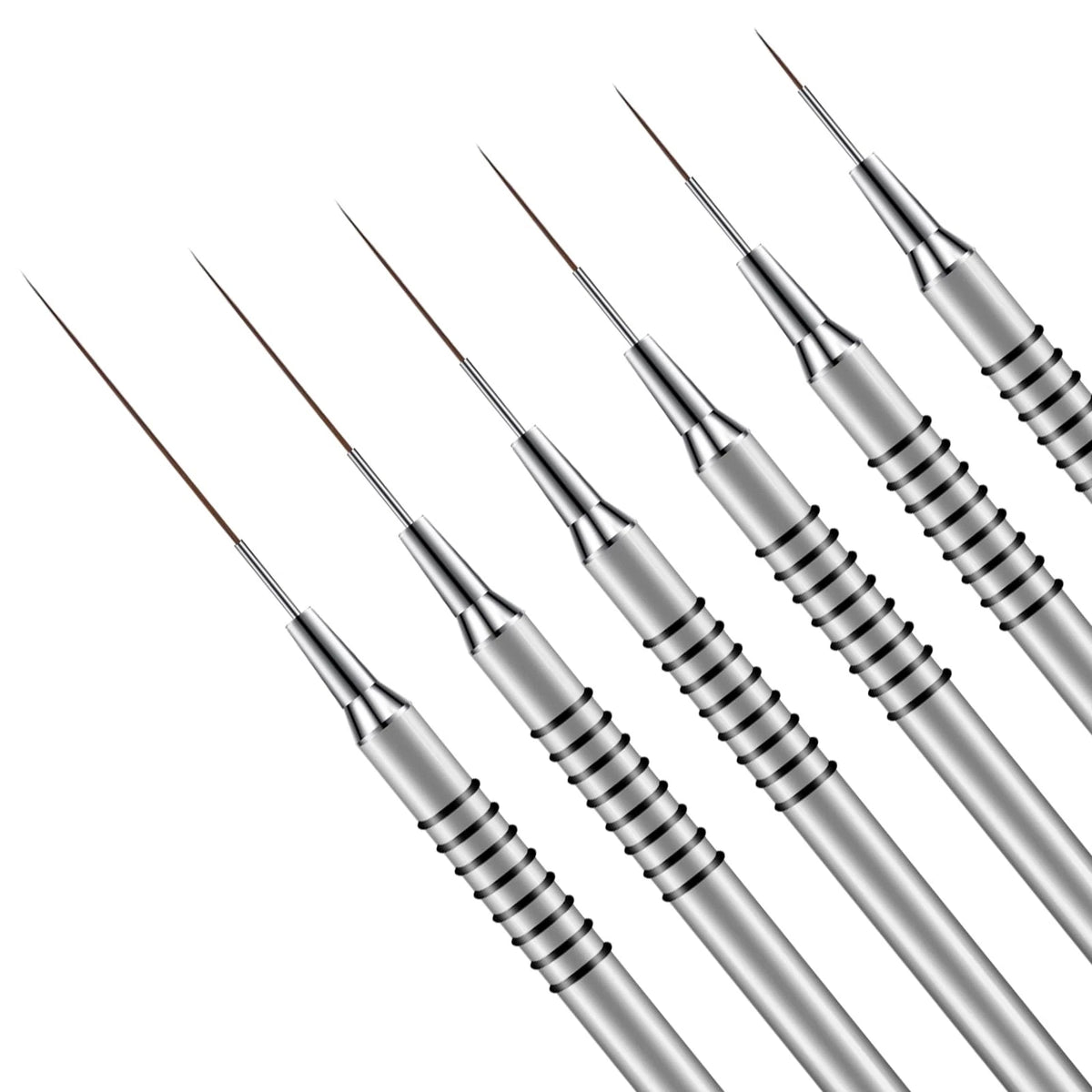 6Pcs Nail Art Liner Brushes for Fine Detailing