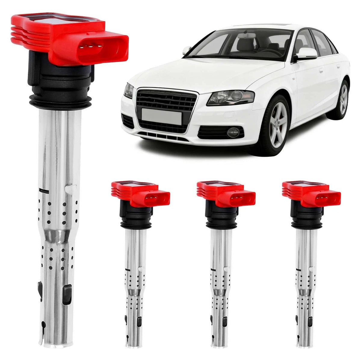 Set of 4 Ignition Coil Packs for Audi VW (2005–2016)