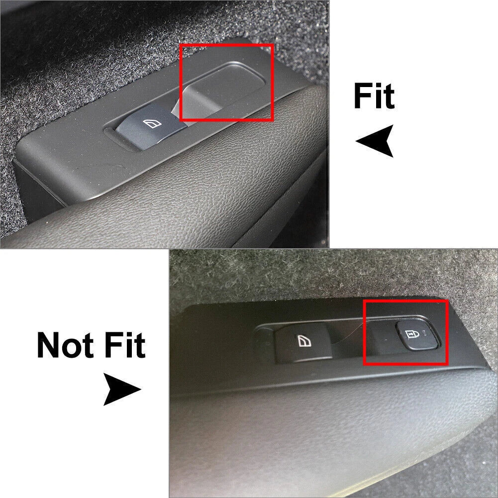 Set of 4 Window Switch Lock Cover Trim for Volvo XC40 (2018–2020) Matte Silver