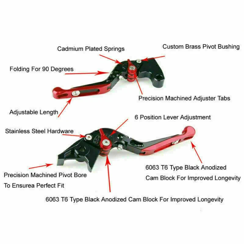 Adjustable Folding Brake Clutch Levers for Aprilia Shiver GT 750 (2007–2018)