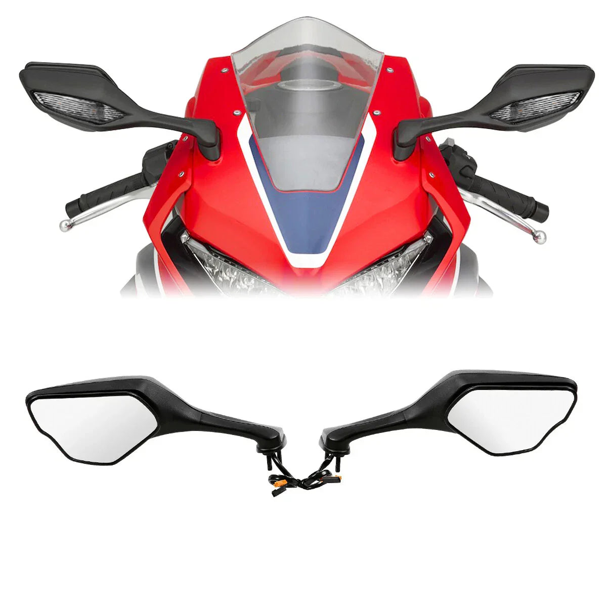 LED Turn Signal Rear-View Mirrors for Honda CBR1000RR (2017-2025)