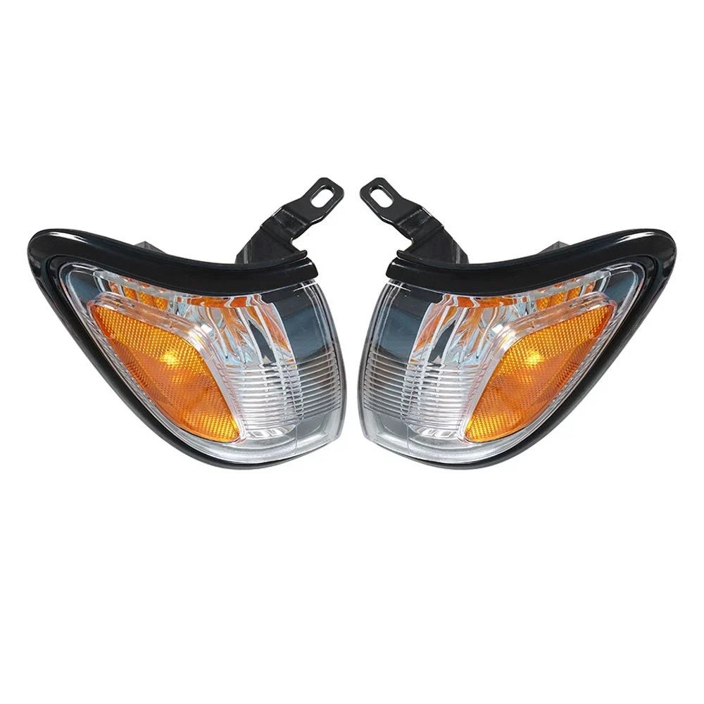Set of 2 Corner Lights for Toyota Tacoma (2001–2004) w/ Chrome Trim & Bulbs