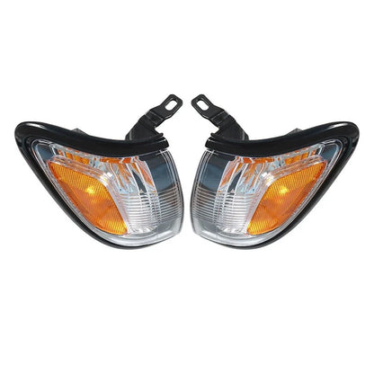Set of 2 Corner Lights for Toyota Tacoma (2001–2004) w/ Chrome Trim & Bulbs