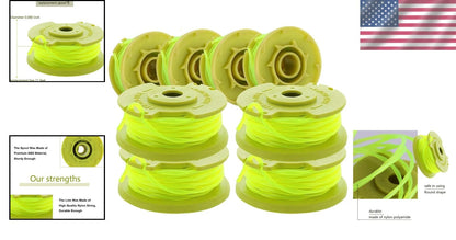 Set of 8 Auto-Feed Trimmer Line for Ryobi 0.080” x 11ft