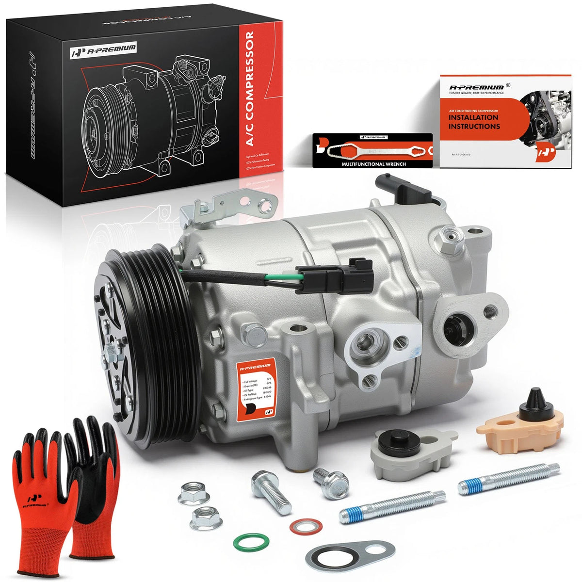 A/C Compressor with Clutch for Ford F-150 (2021–2025) ML3Z19703D, ML3Z19703L, 178355