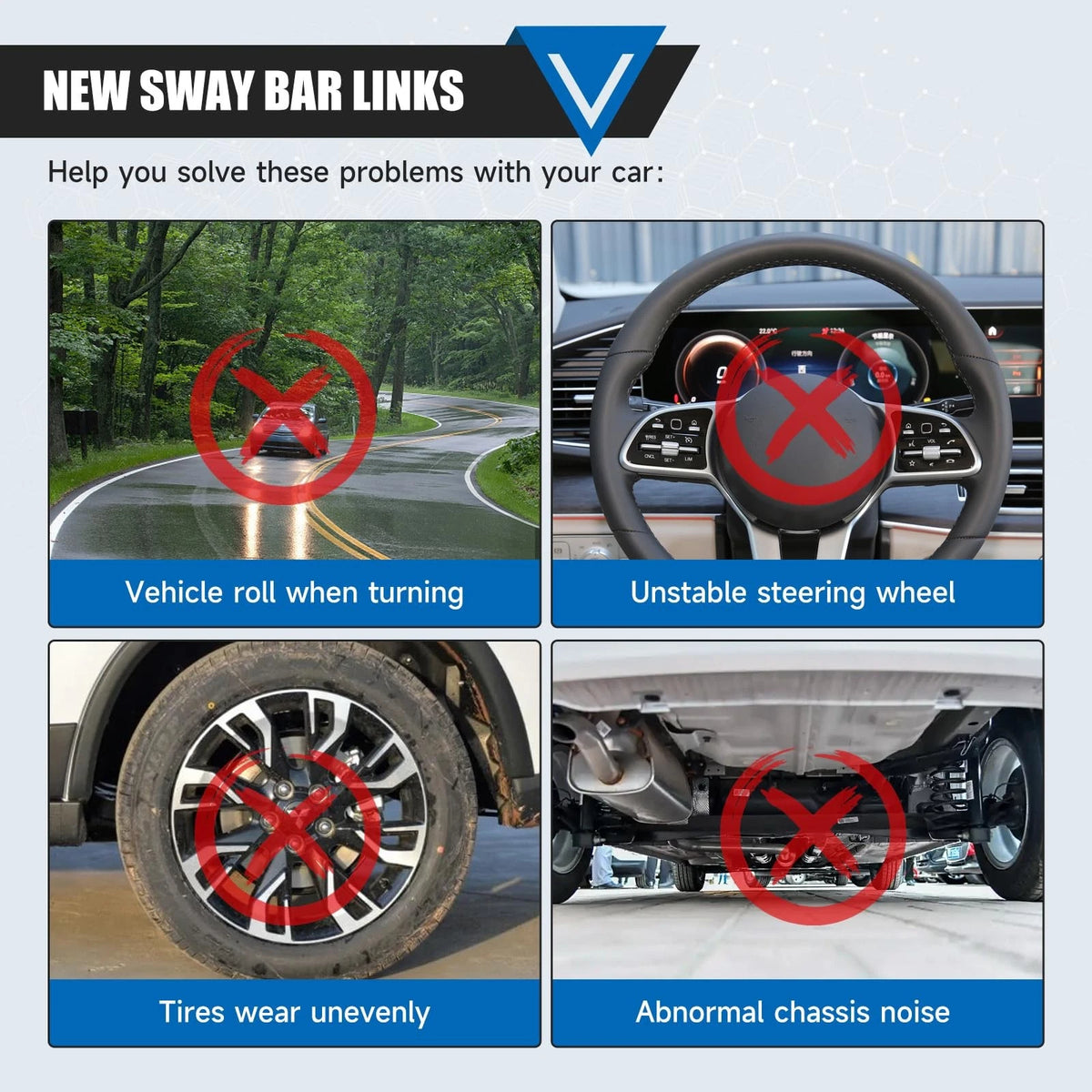 2X Sway Bar Links for Pontiac Vibe (2003–2010)