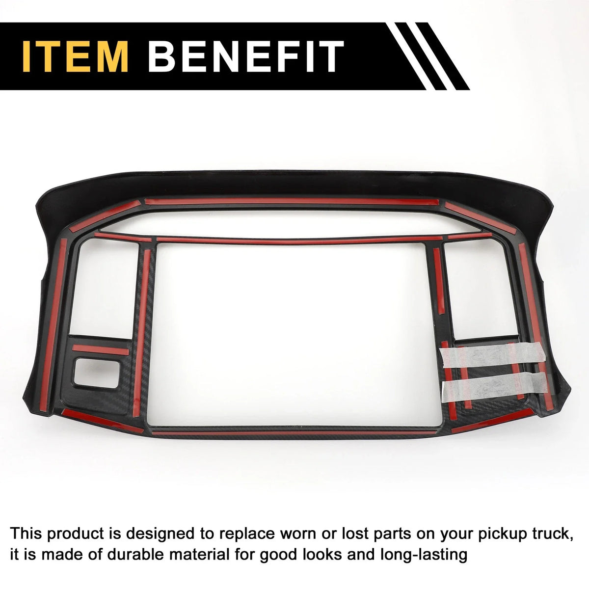 Set of 1 GPS Panel Sticker Cover for Ford F-150 (2021–2024) Black