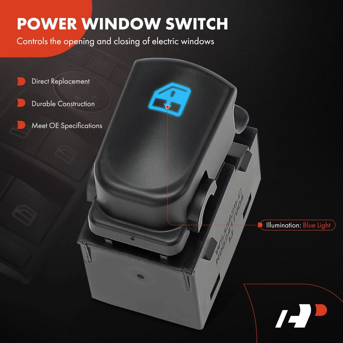 Rear Left Power Window Switch for Hyundai Elantra (2006–2010) 935802H0009P, DWS518