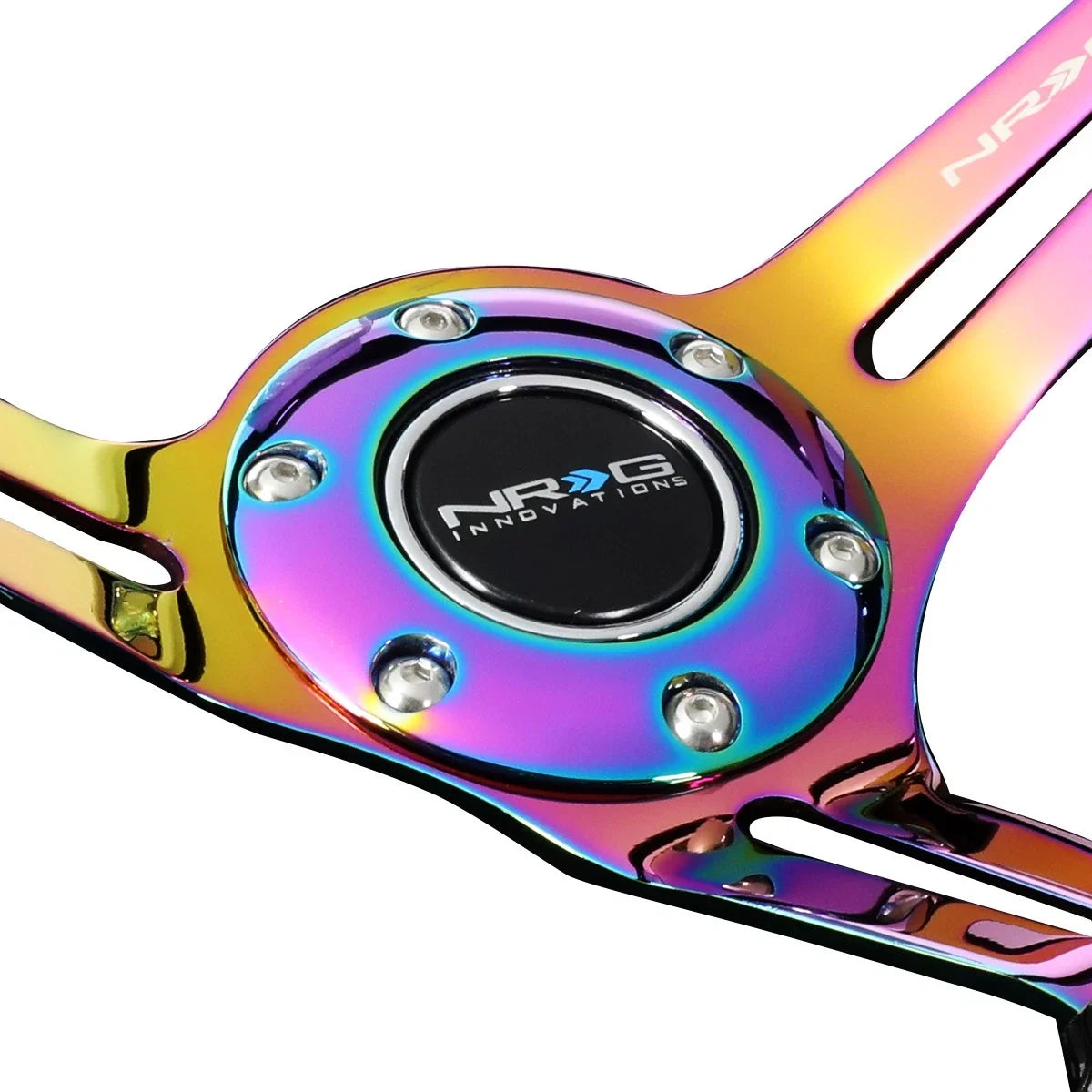 35cm Deep Dish Neo Chrome Steering Wheel for NRG