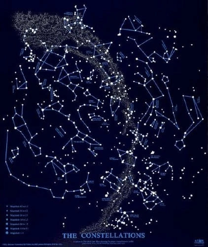 Glow-in-The-Dark Star Map for Northern Hemisphere (No Part Numbers)