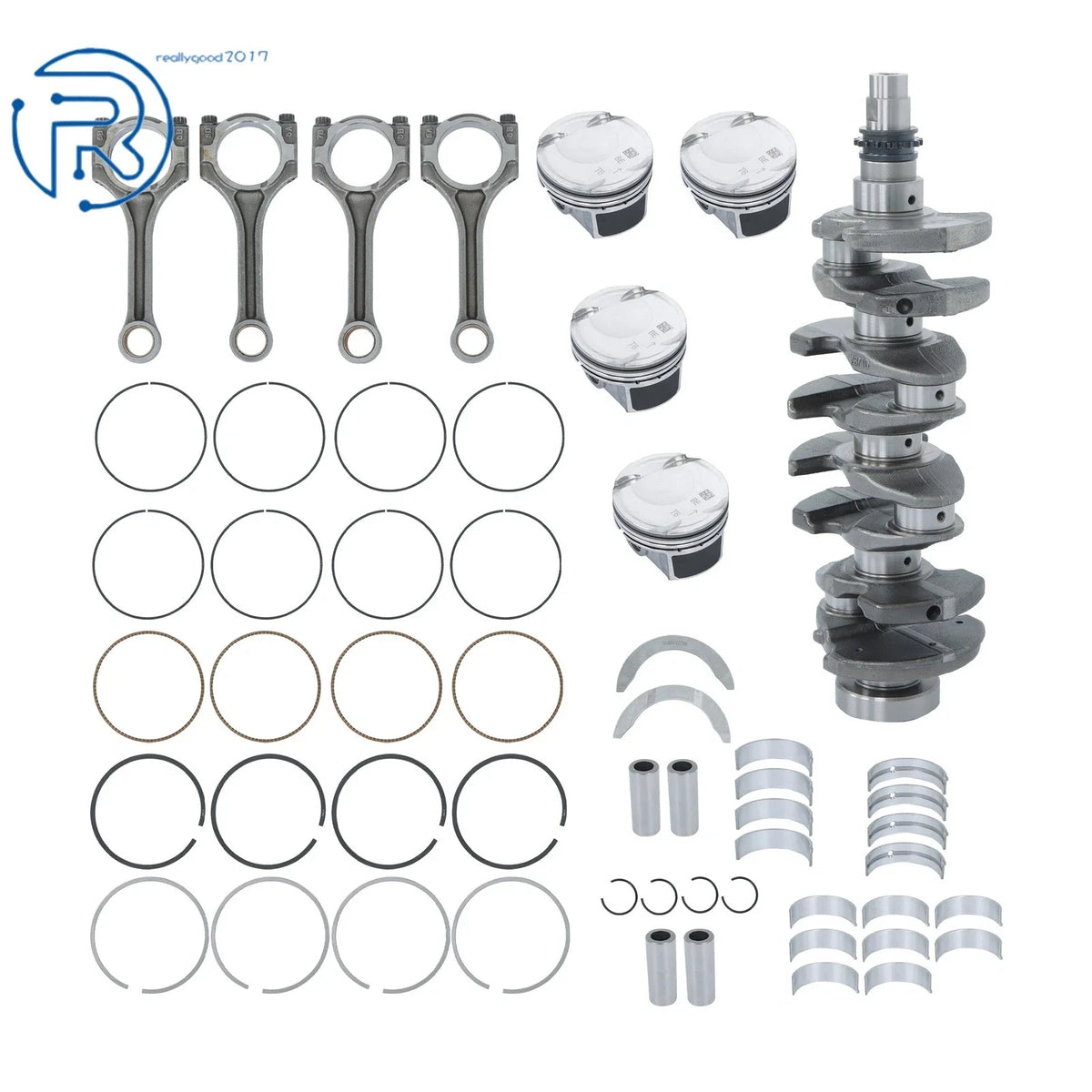 Engine Overhaul Rebuild Kit with Crankshaft & Connecting Rod for Hyundai Kia 1.6 G4FJ