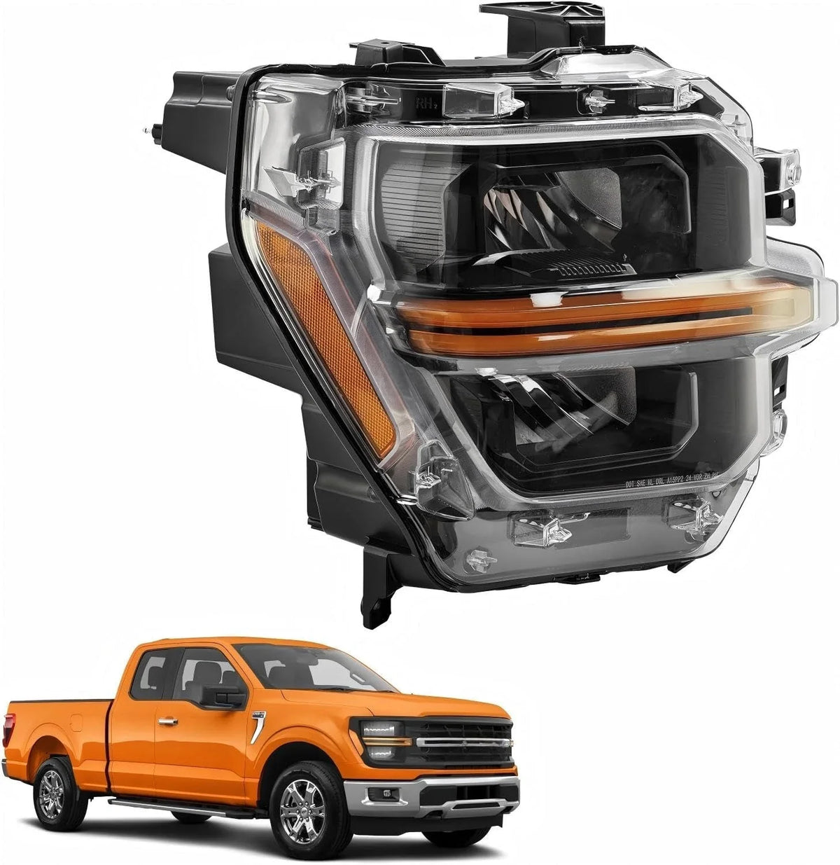 LED Headlight Reflector for Ford F-150 (2024–2026) w/o Module Right Side
