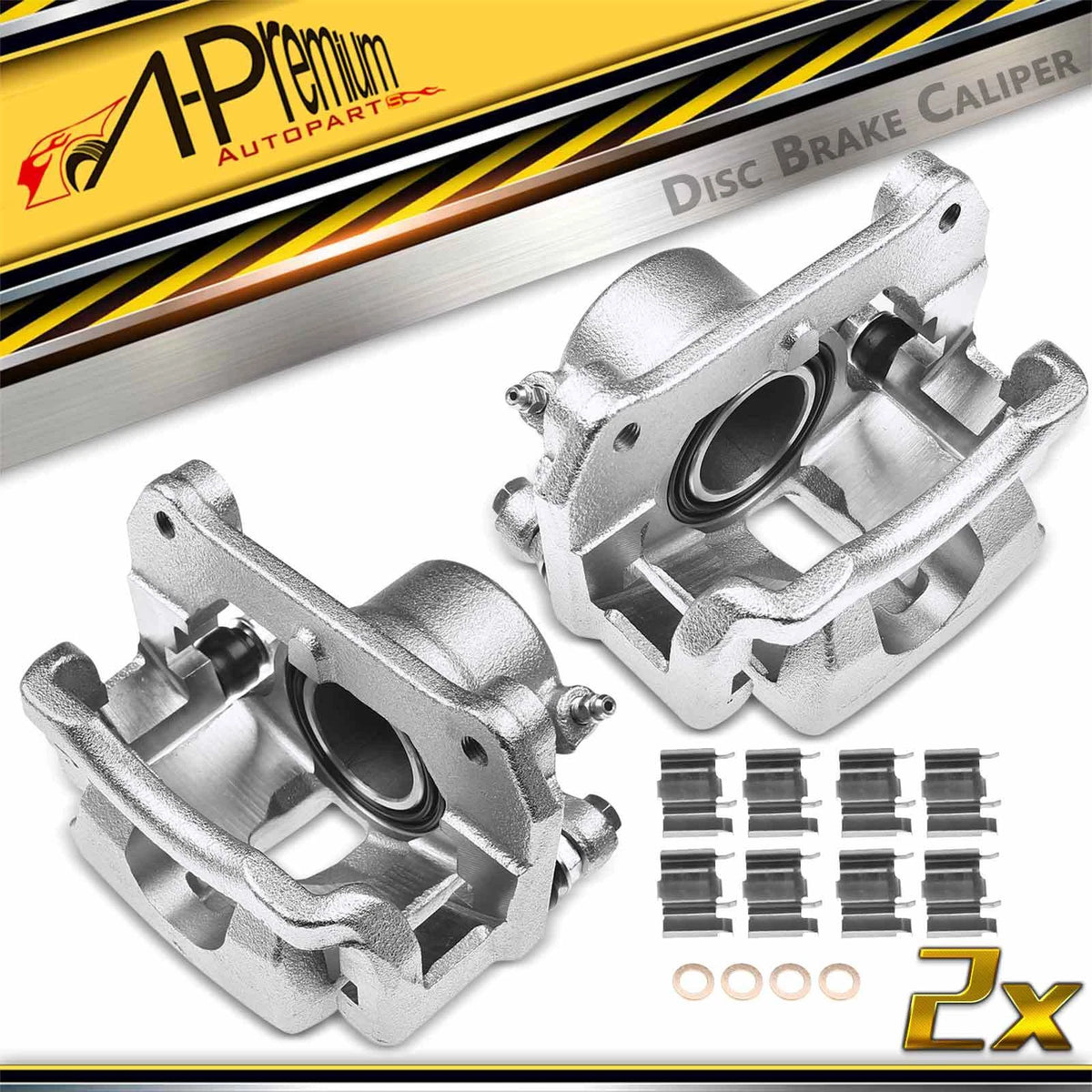 2X Front Disc Brake Calipers for Mazda Miata (2001–2005) N0673361X, N0Z73398Z