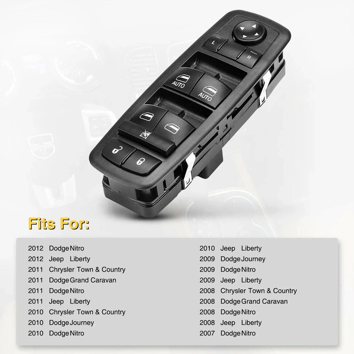Front Left Power Window Switch for Dodge Grand Caravan (2008–2011)