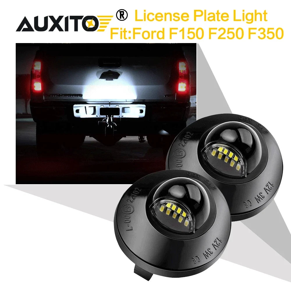 2X LED License Plate Light Lamp Assembly for F150 F250 F350