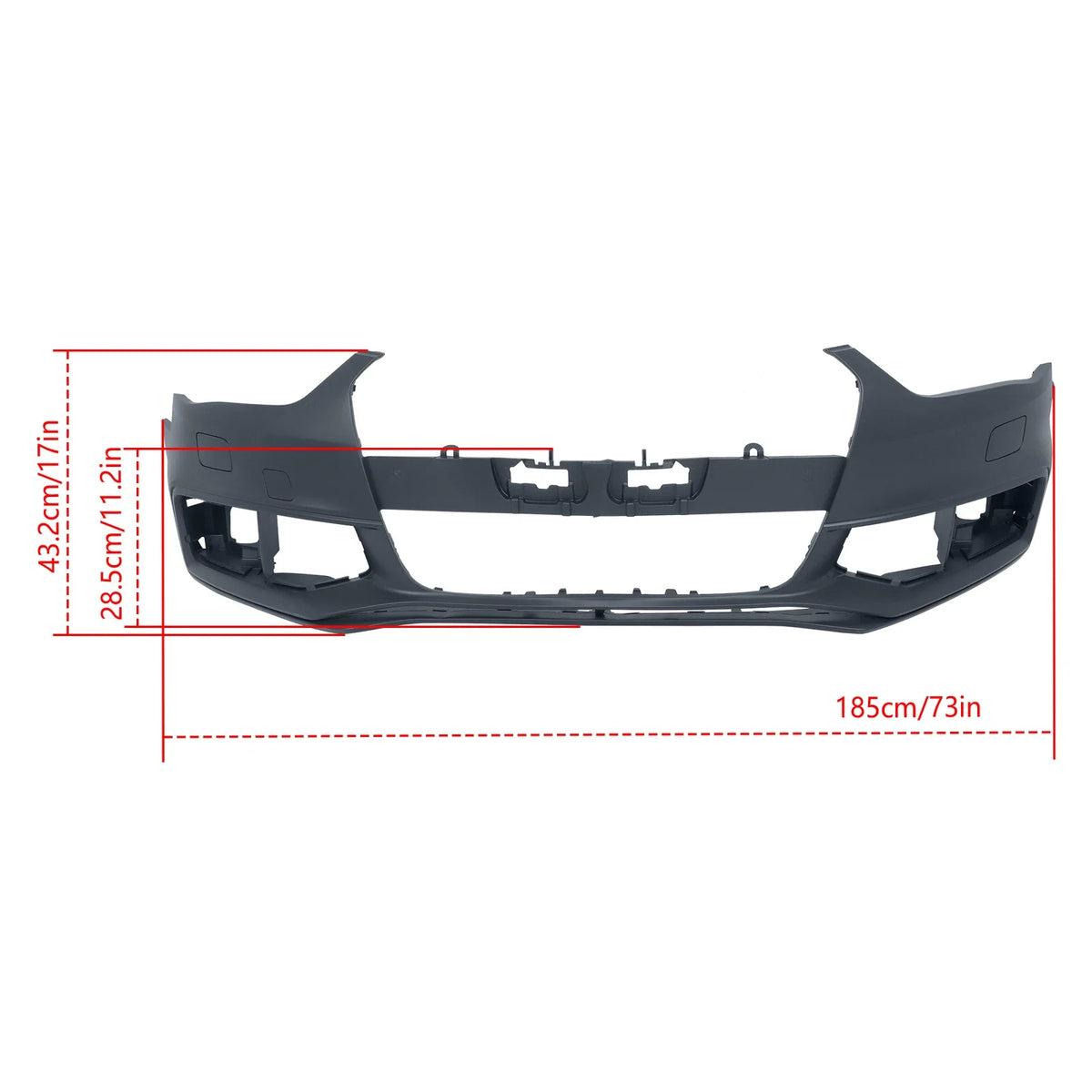 Front Bumper Cover for Audi A4 S4 (2013–2016) Primed