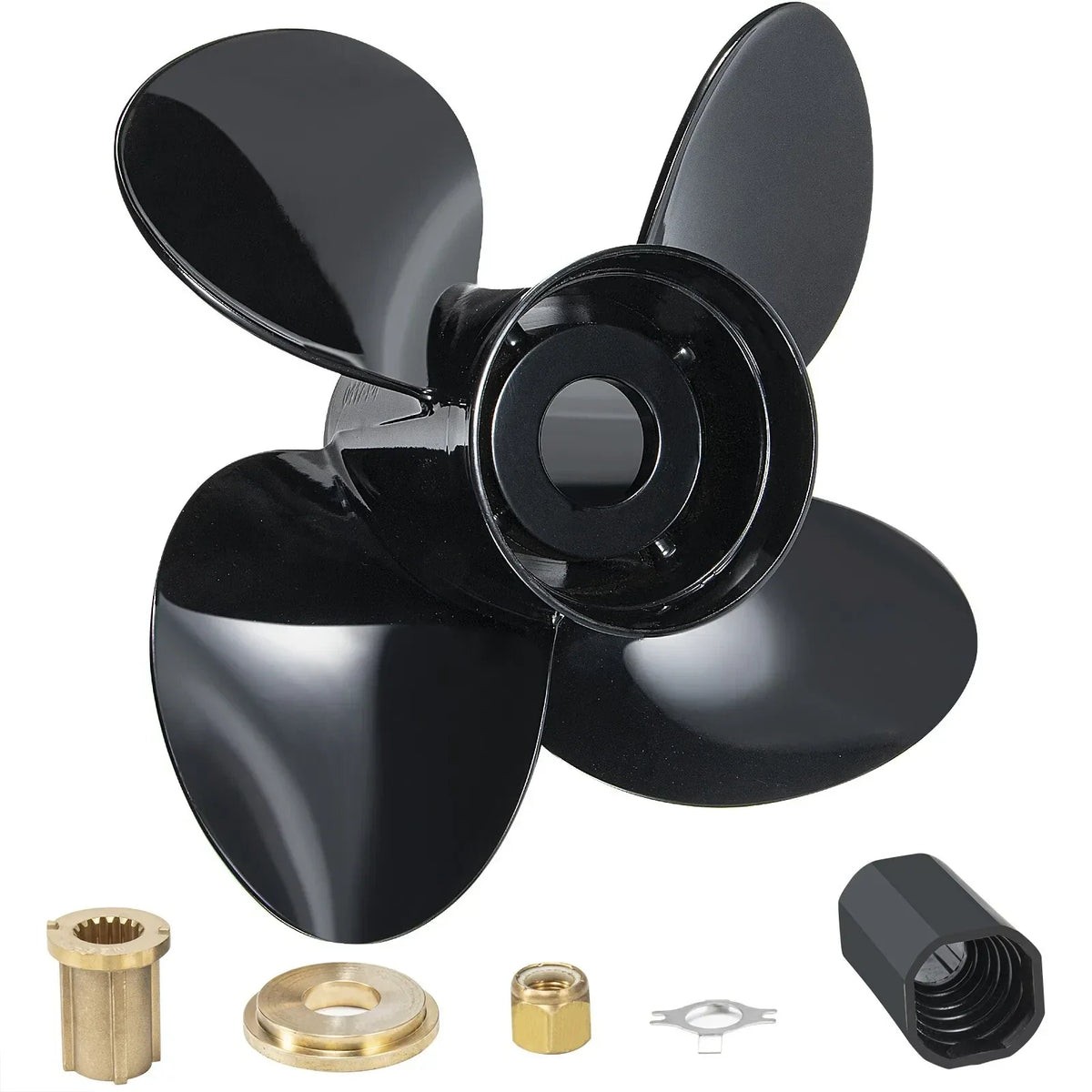 13.5 x 15 Aluminum Boat Propeller for Mercury Engines (40-140HP) 4-Blade 15-Tooth