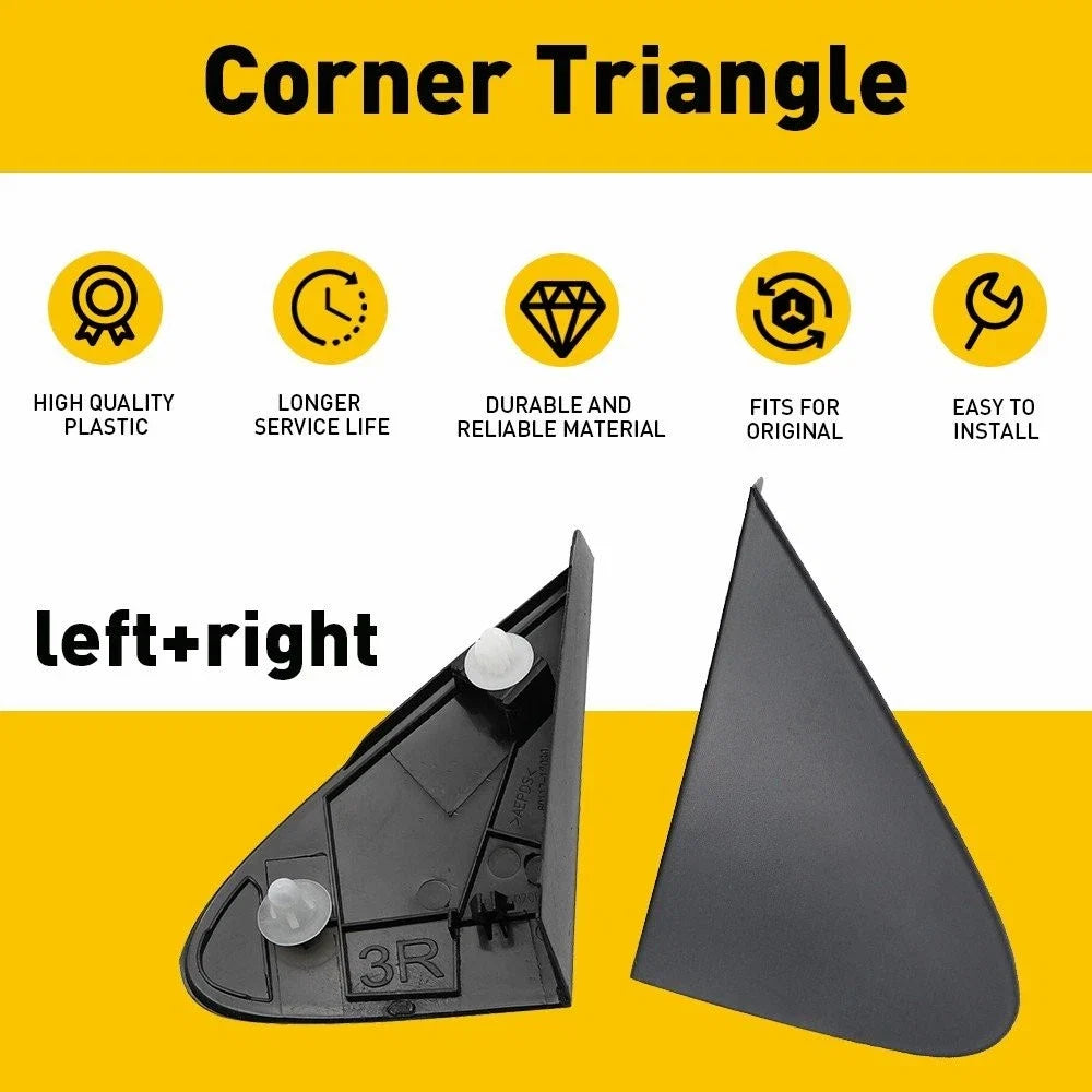 2pcs Side View Mirror Fender Trim Corner Cover for Toyota Corolla (2008–2013)