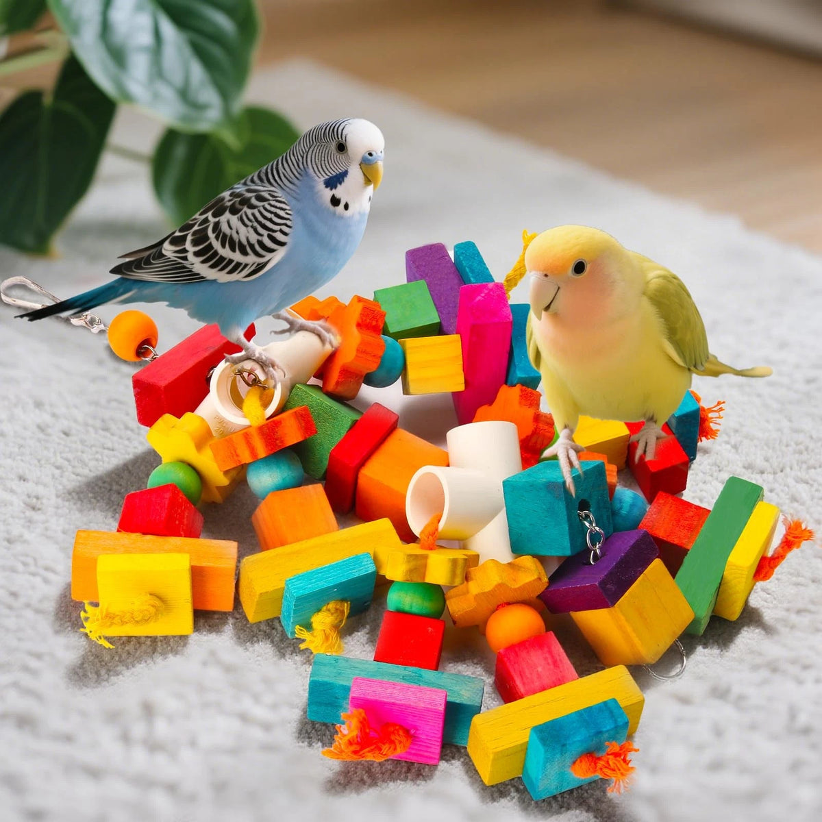 Large Parrot Toy for Cockatoos Macaws African Grey Conures
