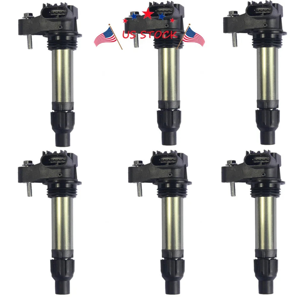 Set of 6 Ignition Coils for Buick LaCrosse, Chevrolet Camaro, CTS, Impala, Terrain, SRX (2008–2013)