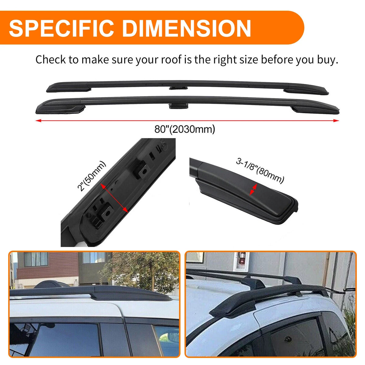 Roof Rack Side Rails for Honda Odyssey (2018–2025) Black Aluminum Powder Coated