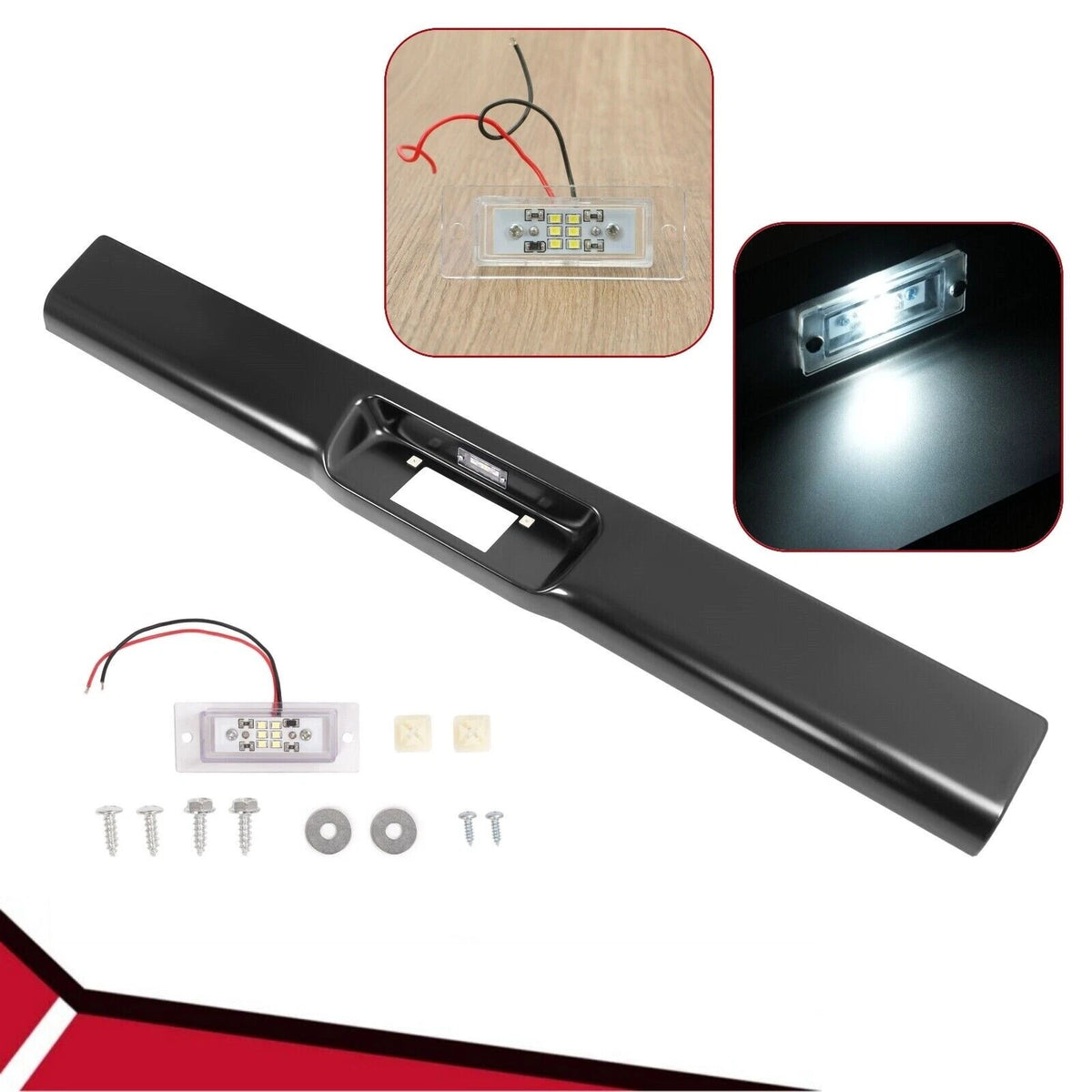 Rear Bumper Roll Pan w/License Plate Light for Dodge Dakota (1997–2004) BACP000000262