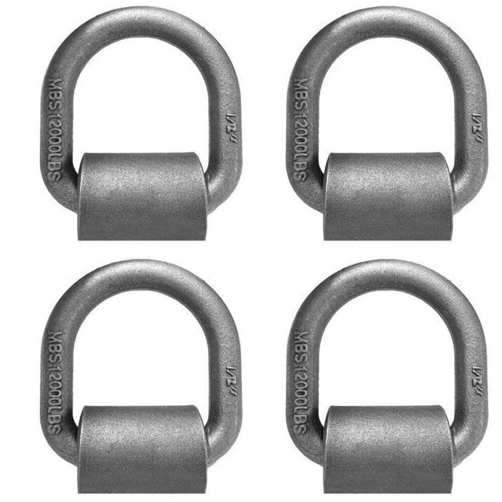 Set of 4 D Rings for Bungee Straps (Marine, RV Use)