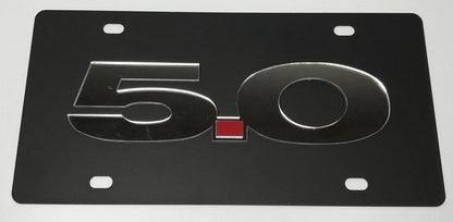 Mirrored Emblem License Plate Insert for Ford Mustang (2015–2023)